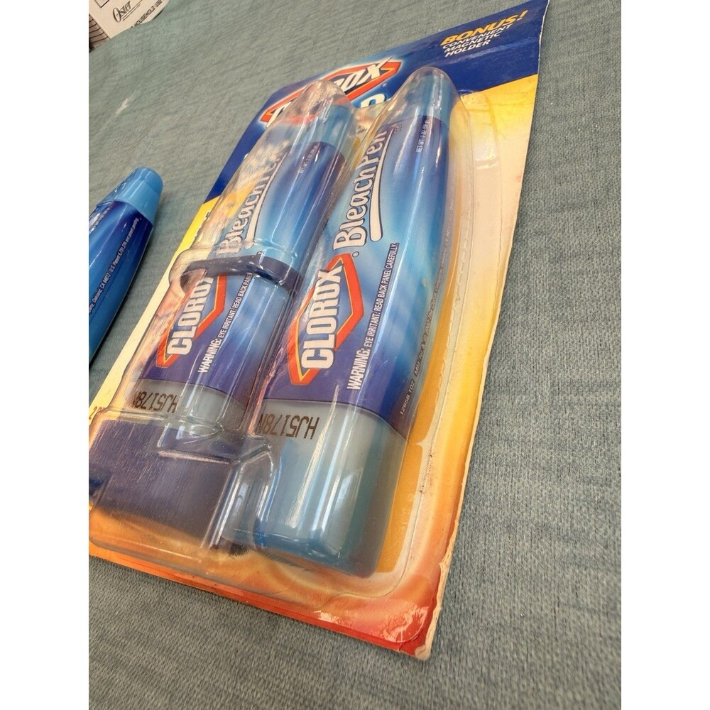 Clorox Bleach Pen Gel Laundry Household  Dual Tipped Discontinued Lot 3 w/holder - Picture 4 of 10